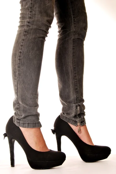 Jeans och höga klackar 005 — Stockfoto