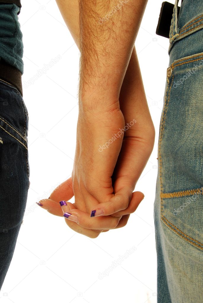 Young couple holding hands 001
