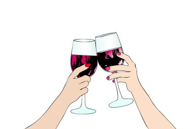 Toasts for women clipart