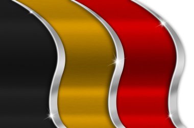 Belgium Metal Flag clipart