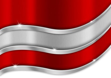 Austria Metal Flag clipart