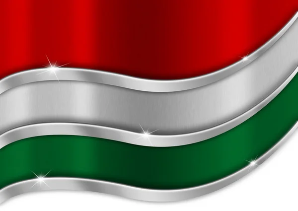 Metalowe flaga Węgier — Zdjęcie stockowe