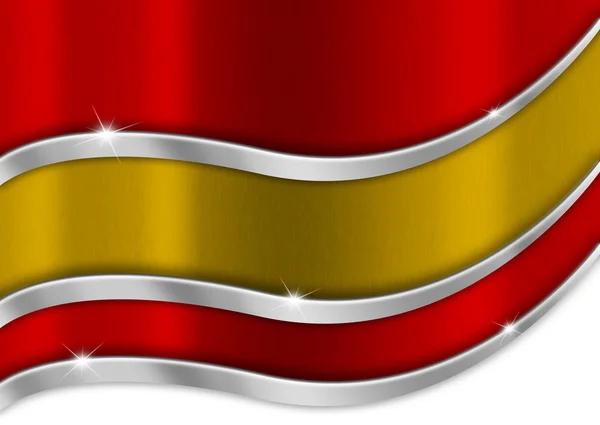 İspanya metal bayrağı — Stok fotoğraf