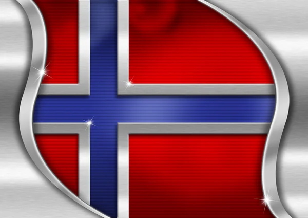 Norway Metal Flag — Stock Photo, Image