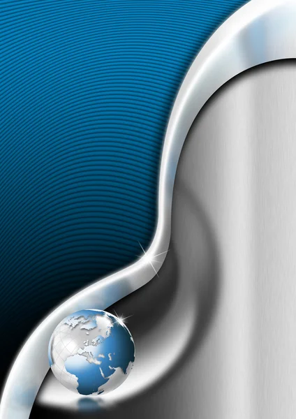 Blå-och metall bakgrund — Stockfoto