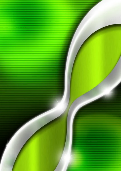 Grön-och metall bakgrund — Stockfoto