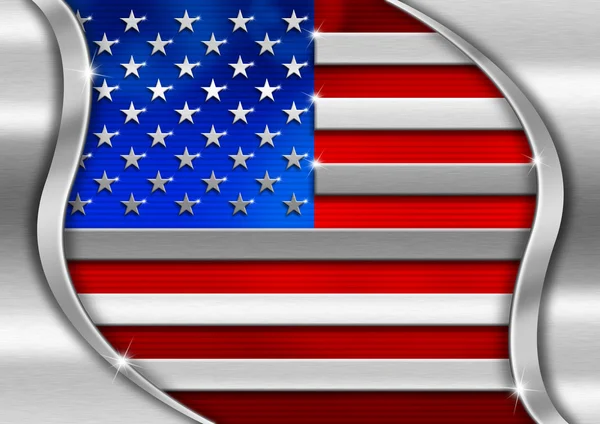 Metalen vlag van Verenigde Staten — Stockfoto