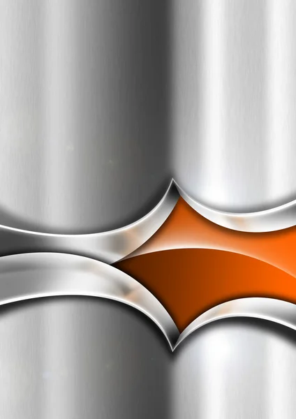 Orange och metall bakgrund — Stockfoto
