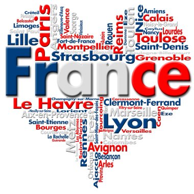 I Love France clipart