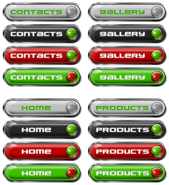 Establecer botones web n. 2 — Foto de Stock
