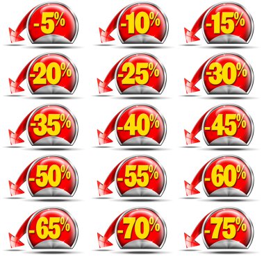 Set of Sale Stickers clipart