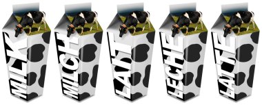 Cow's Milk packaging clipart