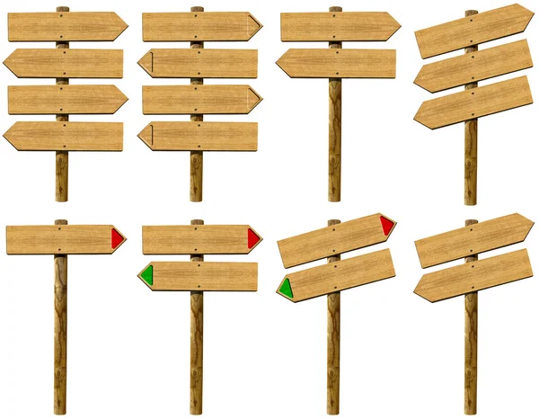 Set segni di legno — Foto Stock