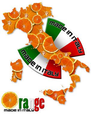 Orange made in Italy clipart