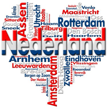 I Love Nederland (Netherlands) clipart