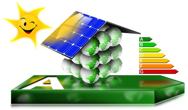 Huis energiebesparing concept — Stockfoto