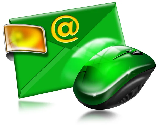 Concetto email con il mouse — Foto Stock