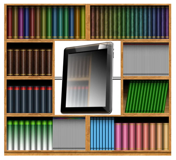 Concept van moderne boekenkast — Stockfoto