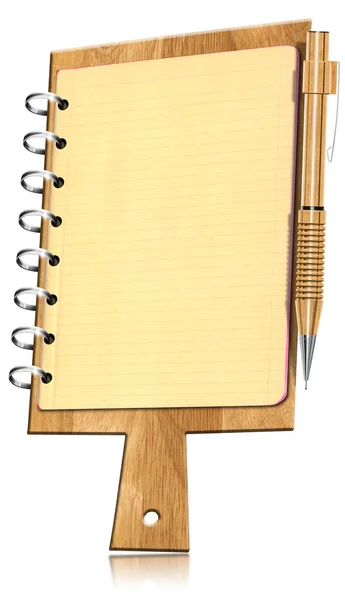 Tablero de corte en forma de cuaderno con páginas — Foto de Stock