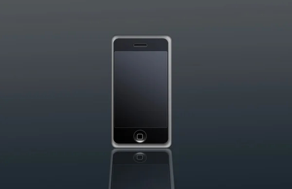 Smartphone moderno nero — Foto Stock