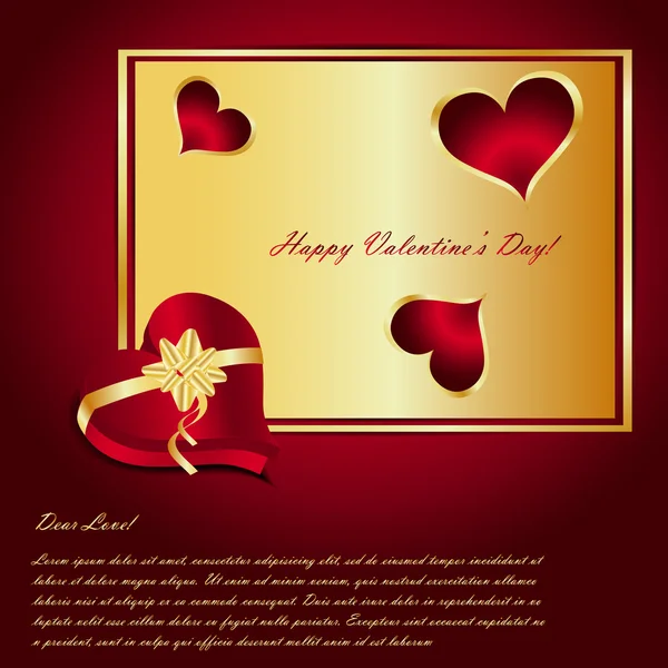 Elegant Valentine 's Day Card — стоковый вектор