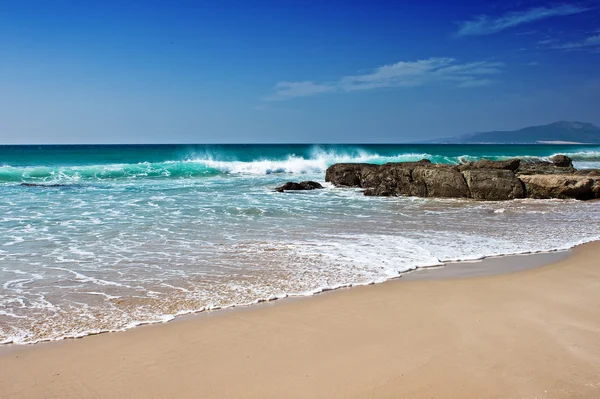 stock image A landscape on sea with rocks