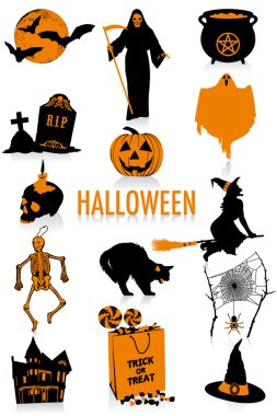 Halloween silhouettes clipart