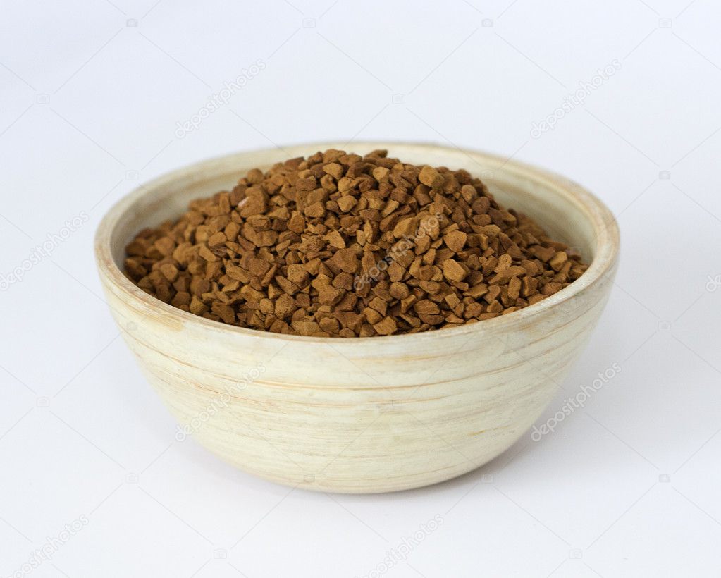 Decaffeinated Coffee Granules in a Bowl