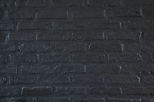 Another brick in the wall black painted — Stock Photo, Image