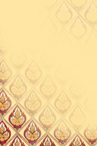Thai traditional classic pattern in decorated temple — Stock Photo, Image
