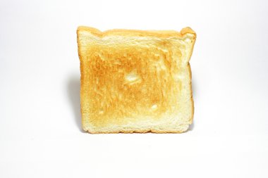 Beyaz ekmek tost. Beyaz arka plan üzerinde izole