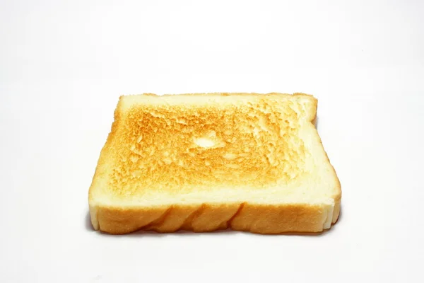 Білий хлібний тост. Ізольовані на білому тлі — стокове фото