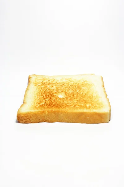白面包烤面包。在白色背景上孤立 — 图库照片