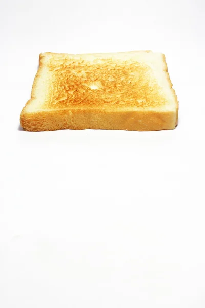 Vitt bröd rostat bröd. isolerad på vit bakgrund — Stockfoto