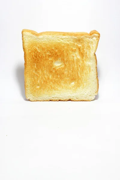 Torrada de pão branco. Isolado sobre fundo branco — Fotografia de Stock
