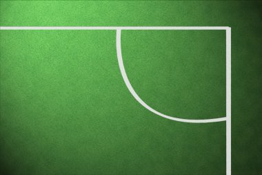 Soccer field with lines on grass clipart