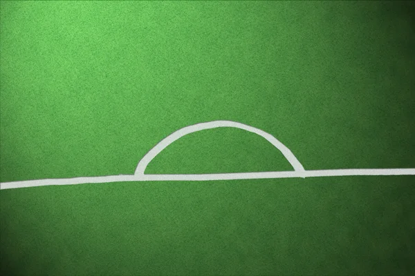 Fußballplatz mit Linien auf Gras — Stockfoto
