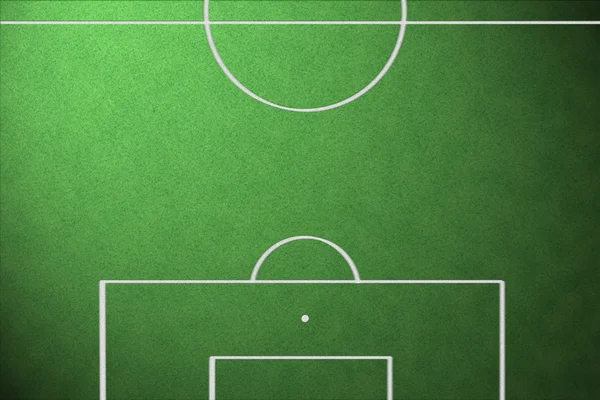 Fotbollsplan med linjer på gräs — Stockfoto