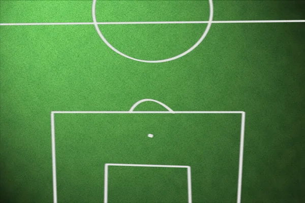 Fotbollsplan med linjer på gräs — Stockfoto