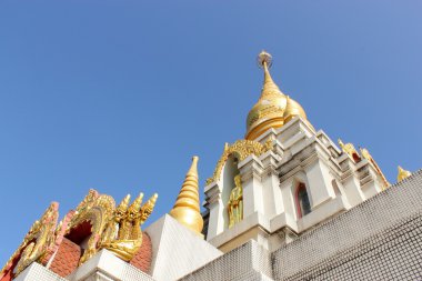 büyük beyaz pagoda üstünde tepe, chiang rai, Tayland