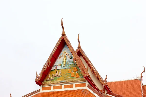 Buddhistické střechu kostela — Stock fotografie