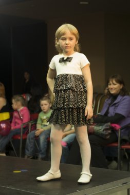 Fashion kids show in Minsk, Belarus clipart