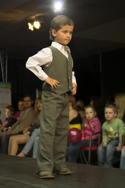 stock image Fashion kids show in Minsk, Belarus