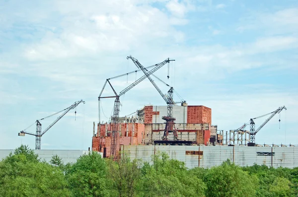 Černobylské jaderné elektrárny, opuštěné reaktor 5-6 — Stock fotografie