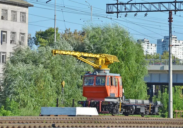 기차 크레인 railcar — 스톡 사진