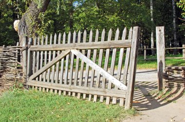 Vintage rural gate clipart