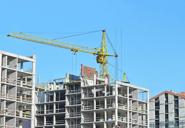 stock image Crane and construction site