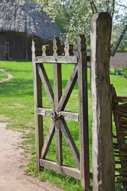 Vintage rural gate clipart