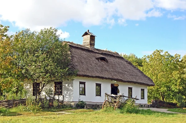 Alte Hütte mit Strohdach — Stockfoto