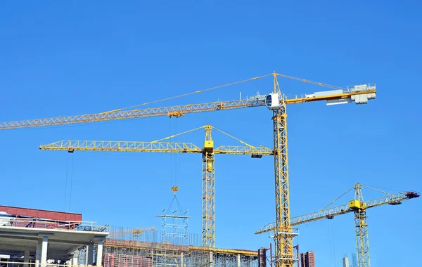 Crane and construction site Royalty Free Stock Images